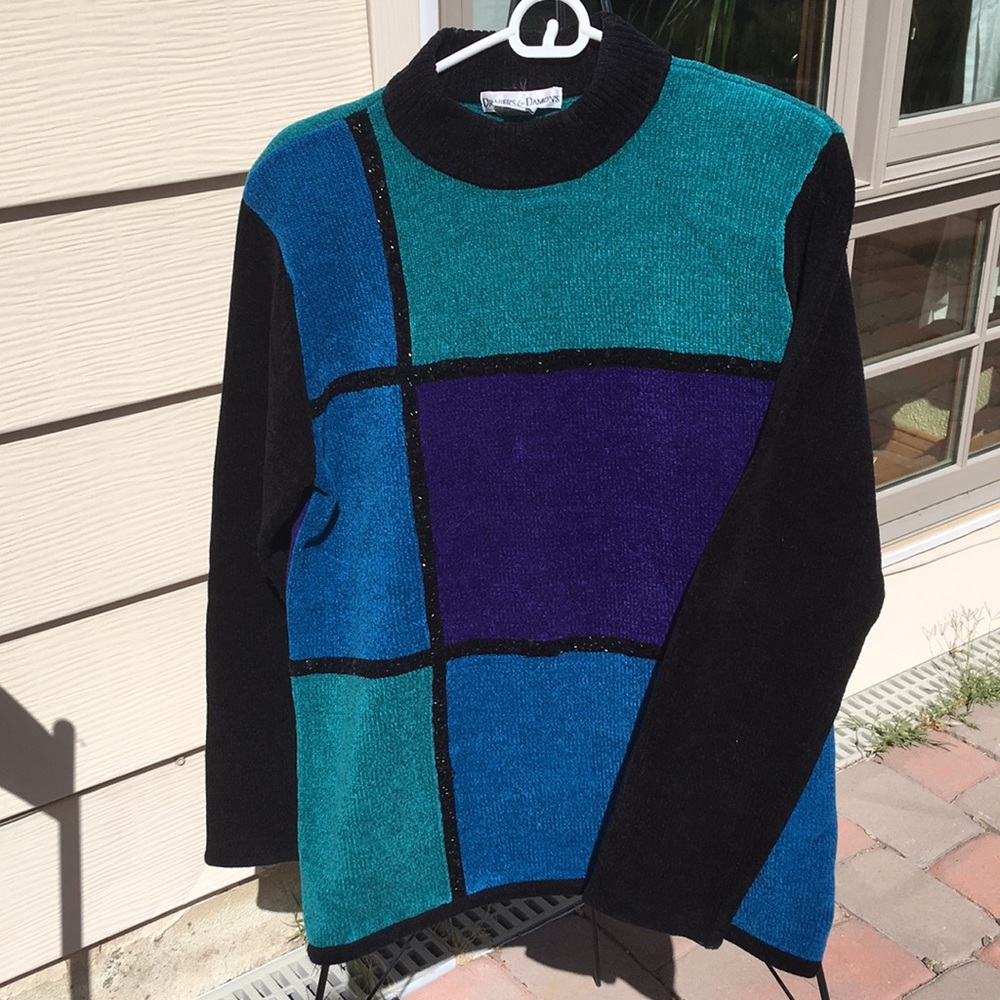 Velour Multi Color Sweater